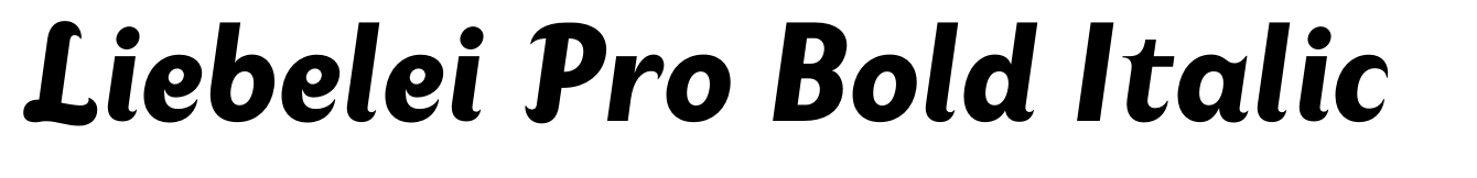 Liebelei Pro Bold Italic